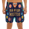 Cinco de Mayo Day Of The Dead Print Men's Split Running Shorts