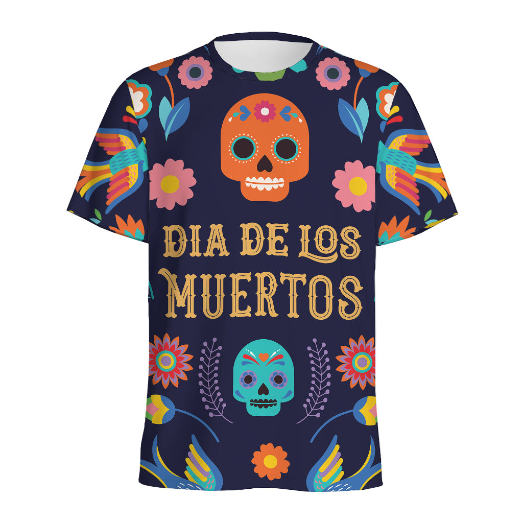 Cinco de Mayo Day Of The Dead Print Men's Sports T-Shirt