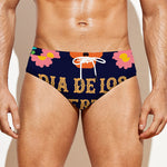 Cinco de Mayo Day Of The Dead Print Men's Swim Briefs