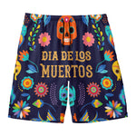 Cinco de Mayo Day Of The Dead Print Men's Swim Trunks