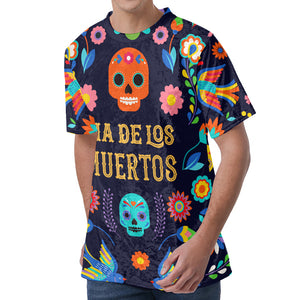 Cinco de Mayo Day Of The Dead Print Men's Velvet T-Shirt