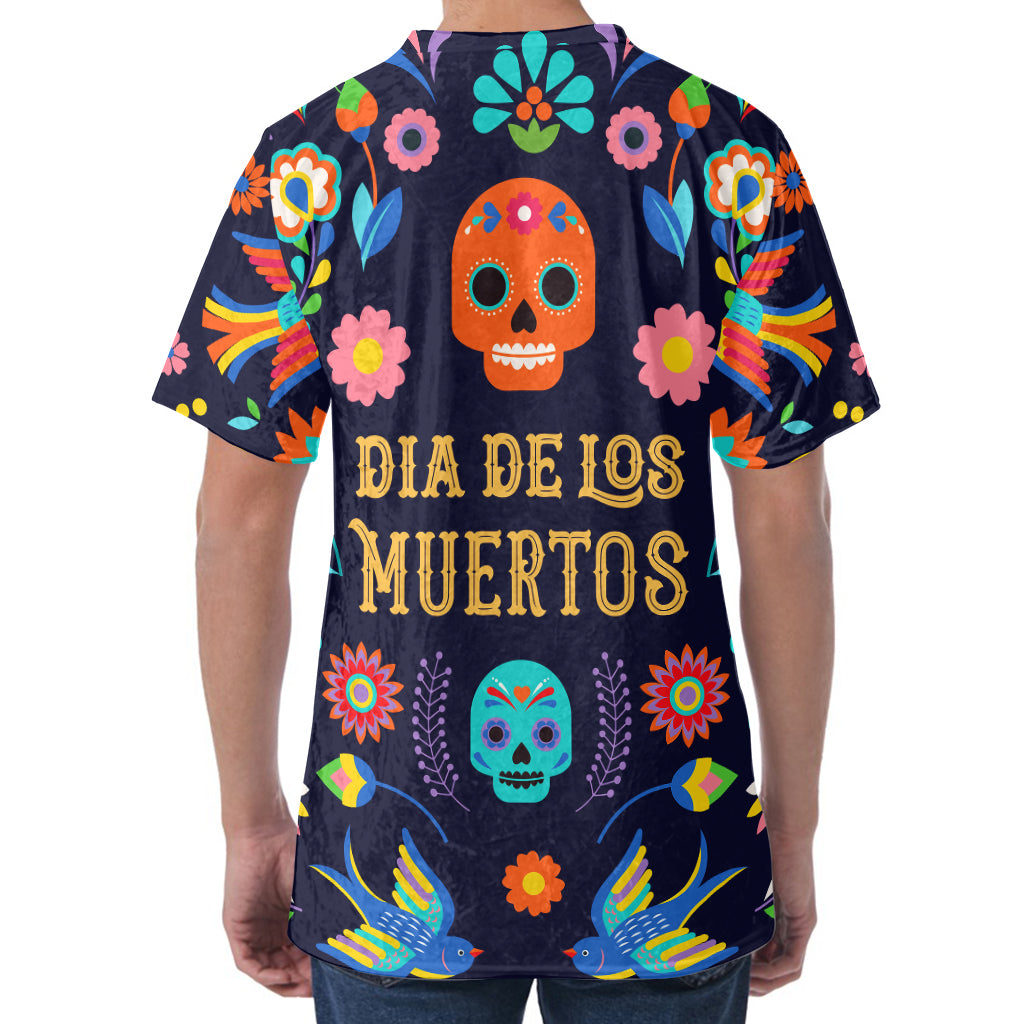 Cinco de Mayo Day Of The Dead Print Men's Velvet T-Shirt