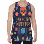 Cinco de Mayo Day Of The Dead Print Men's Velvet Tank Top