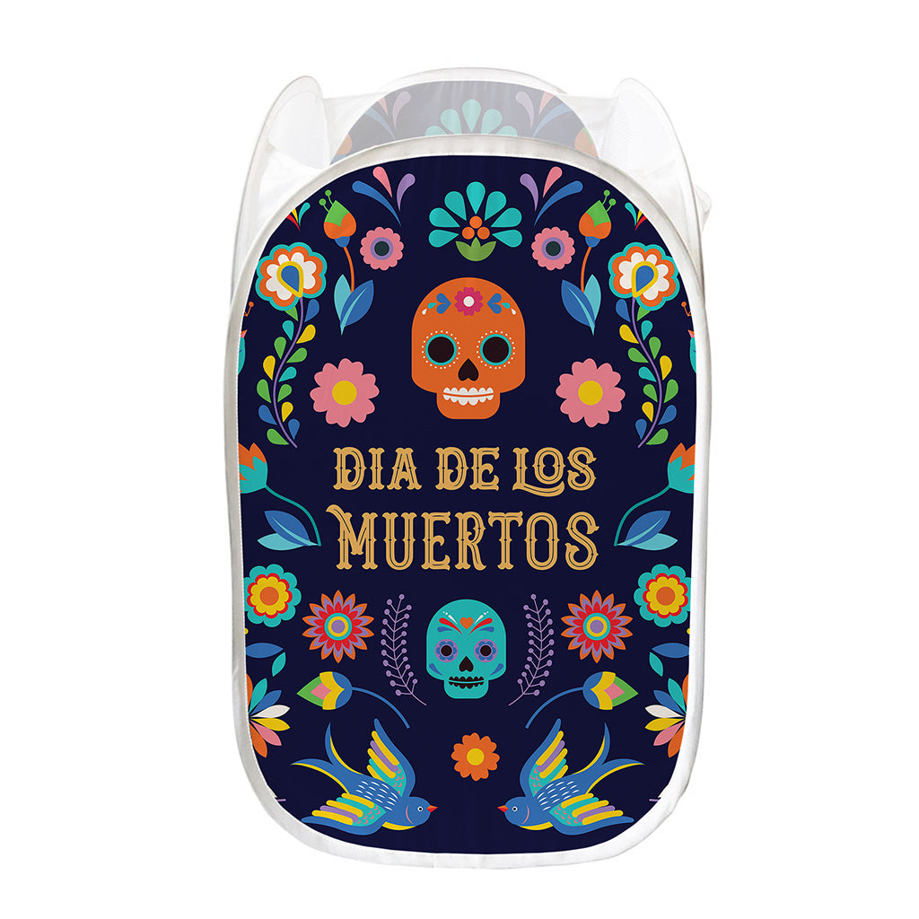 Cinco de Mayo Day Of The Dead Print Mesh Laundry Hamper