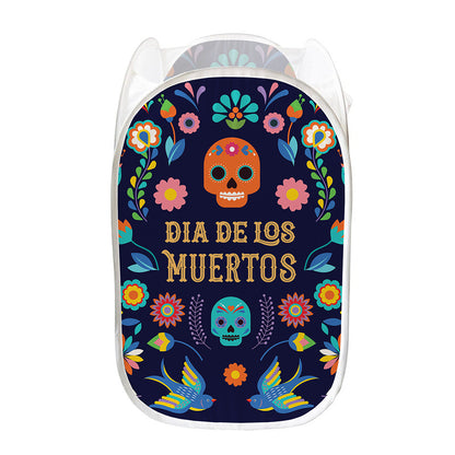 Cinco de Mayo Day Of The Dead Print Mesh Laundry Hamper