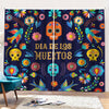 Cinco de Mayo Day Of The Dead Print Pencil Pleat Curtains