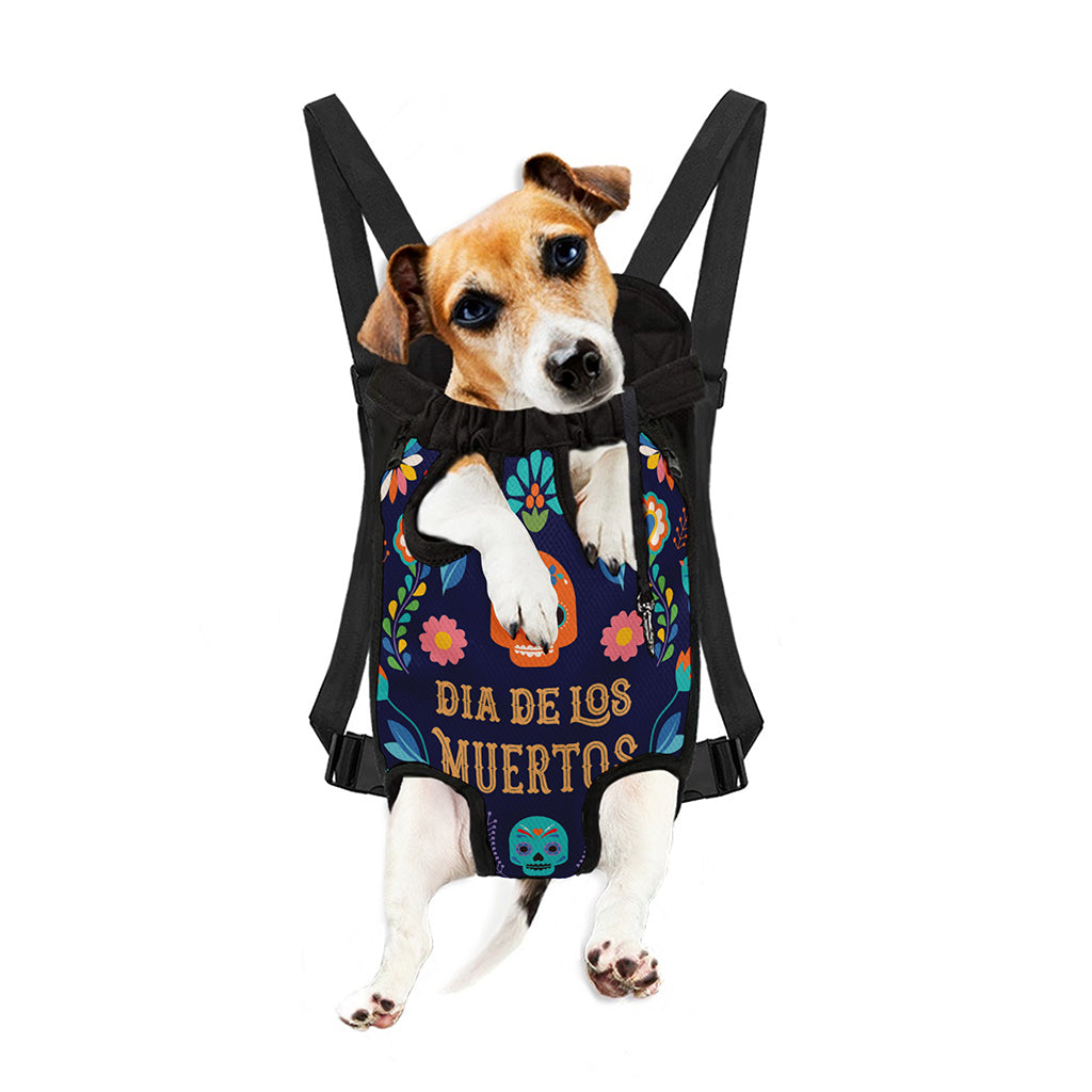 Cinco de Mayo Day Of The Dead Print Pet Carrier Backpack