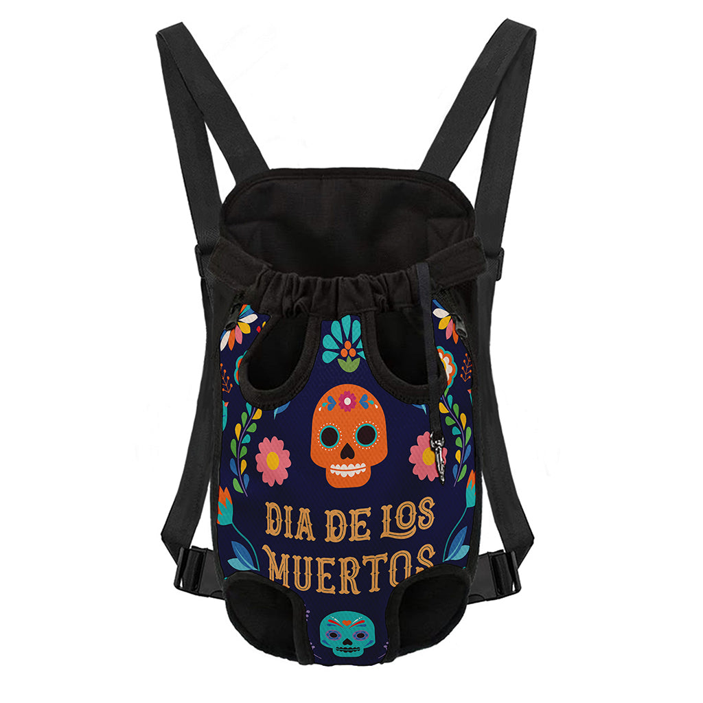 Cinco de Mayo Day Of The Dead Print Pet Carrier Backpack