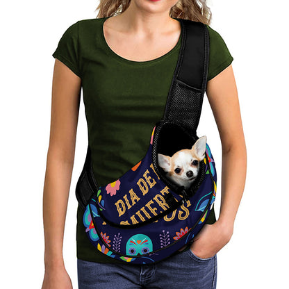 Cinco de Mayo Day Of The Dead Print Pet Sling Carrier