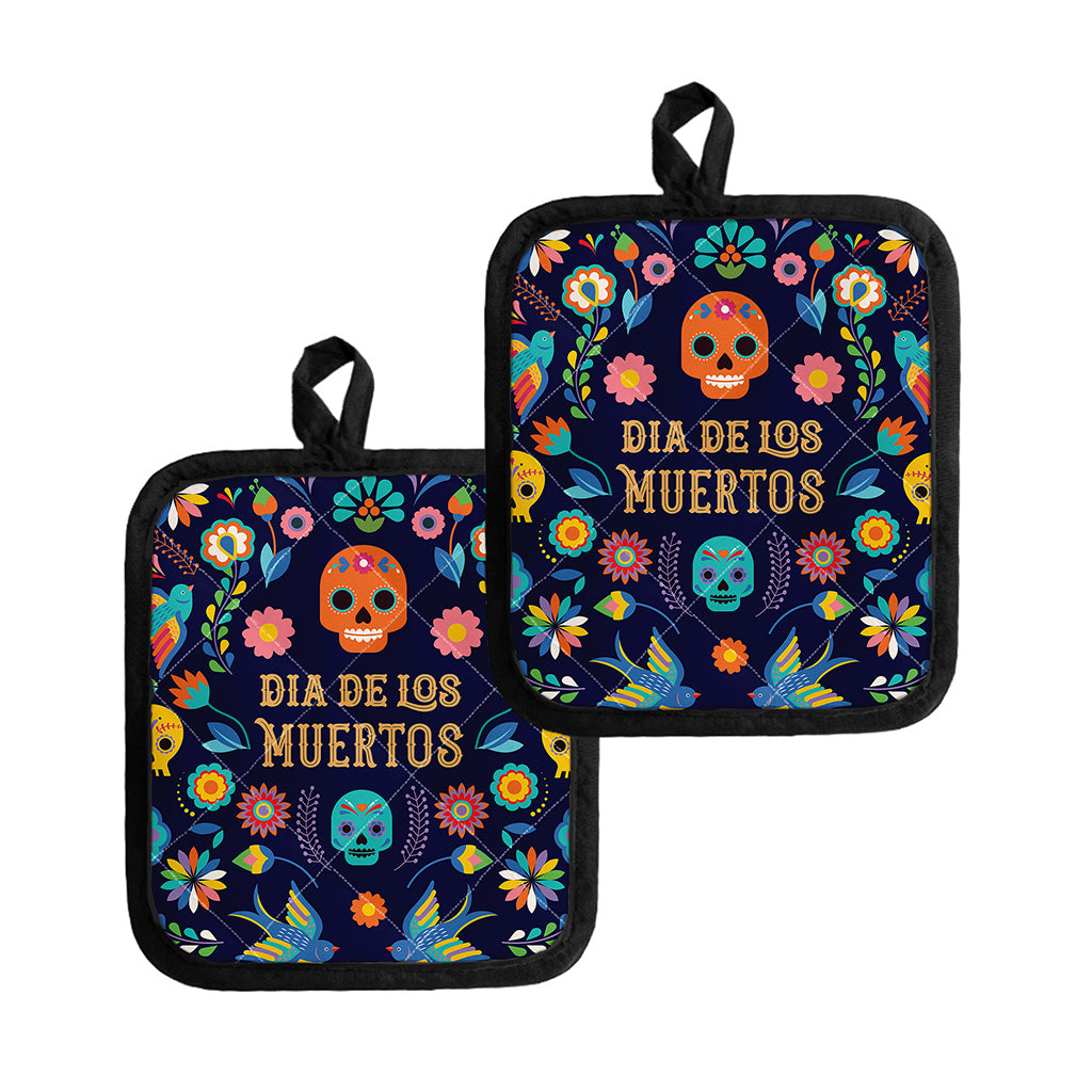 Cinco de Mayo Day Of The Dead Print Pot Holders