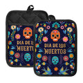 Cinco de Mayo Day Of The Dead Print Pot Holders With Pocket