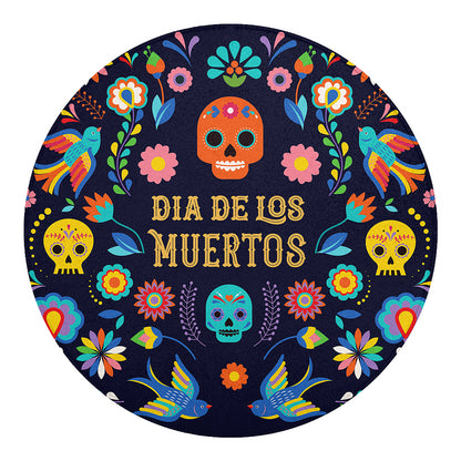 Cinco de Mayo Day Of The Dead Print Round Blanket