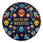 Cinco de Mayo Day Of The Dead Print Round Blanket