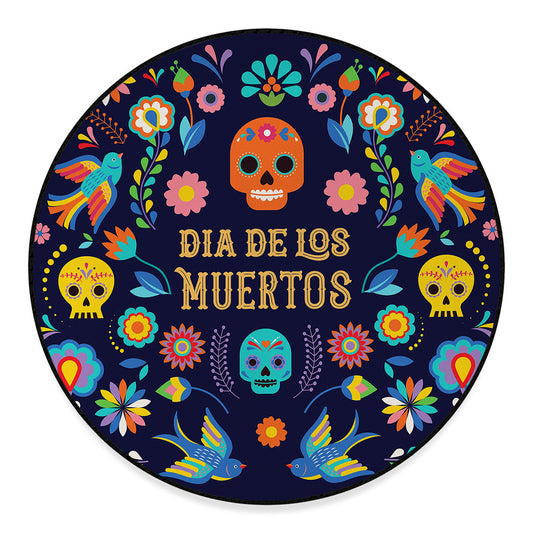 Cinco de Mayo Day Of The Dead Print Round Floor Mat