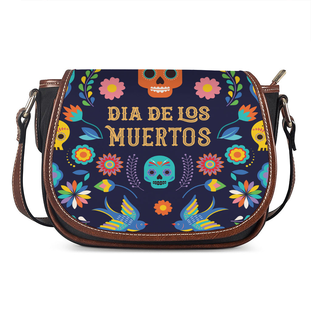 Cinco de Mayo Day Of The Dead Print Saddle Bag