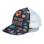 Cinco de Mayo Day Of The Dead Print White Mesh Trucker Cap