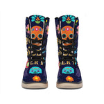 Cinco de Mayo Day Of The Dead Print Winter Boots