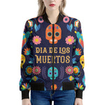 Cinco de Mayo Day Of The Dead Print Women's Bomber Jacket
