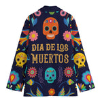 Cinco de Mayo Day Of The Dead Print Women's Cotton Blazer