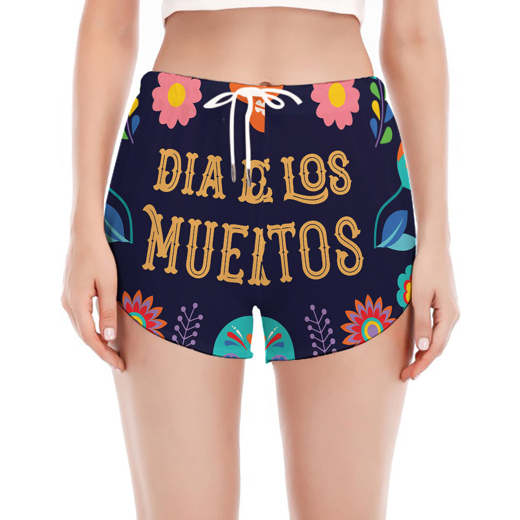 Cinco de Mayo Day Of The Dead Print Women's Split Running Shorts