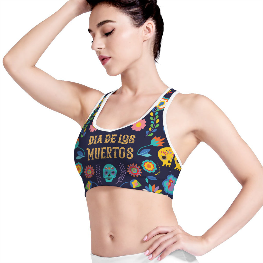 Cinco de Mayo Day Of The Dead Print Women's Sports Bra