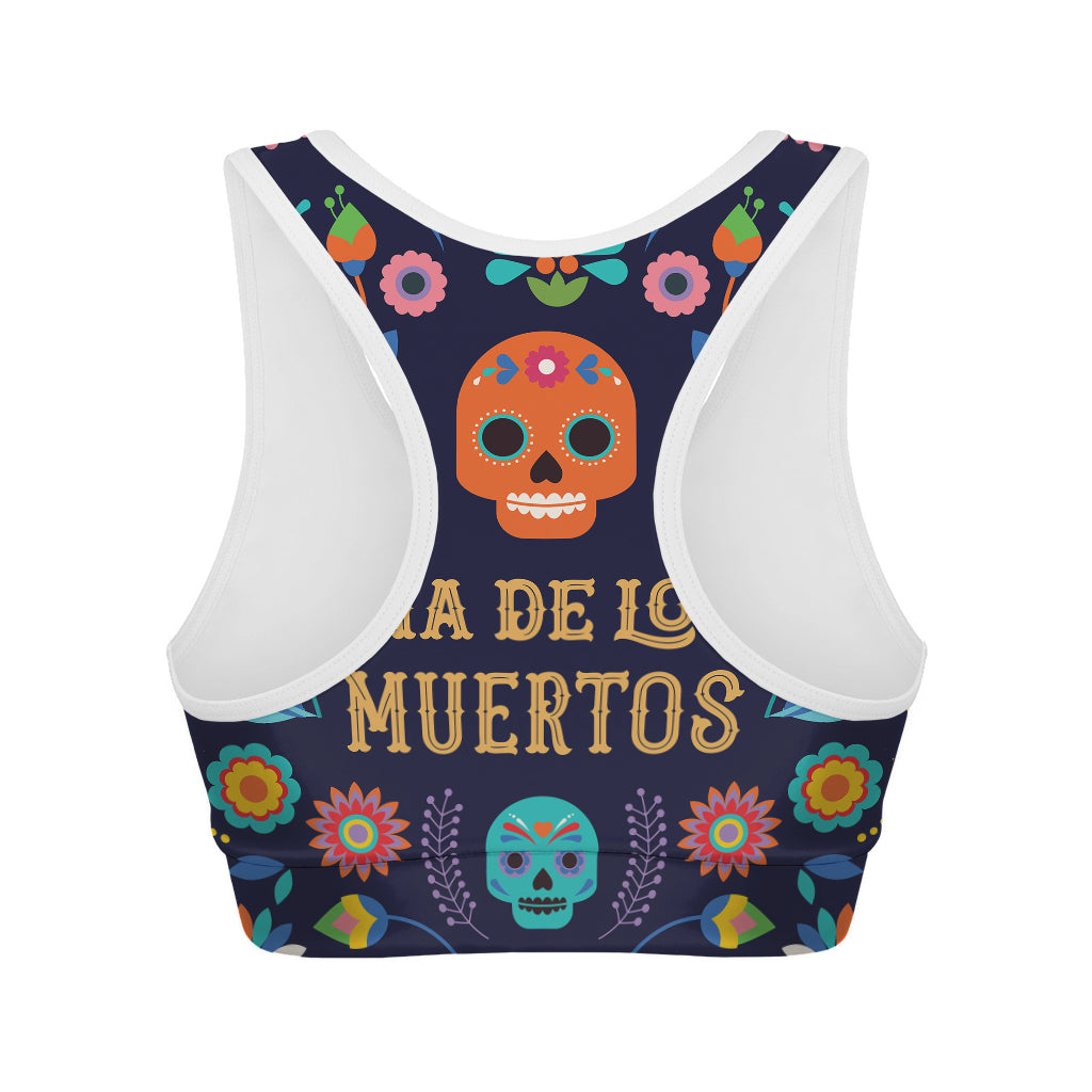 Cinco de Mayo Day Of The Dead Print Women's Sports Bra