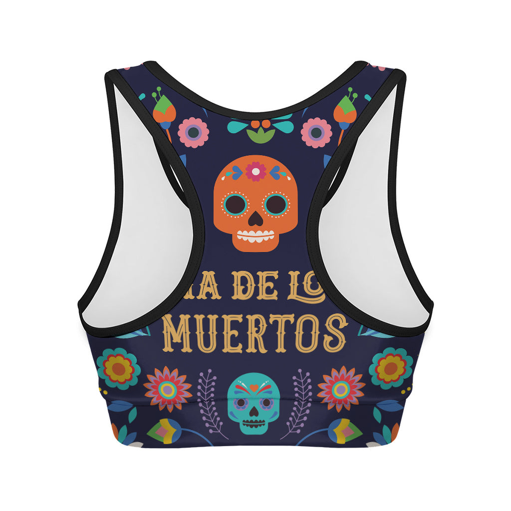 Cinco de Mayo Day Of The Dead Print Women's Sports Bra