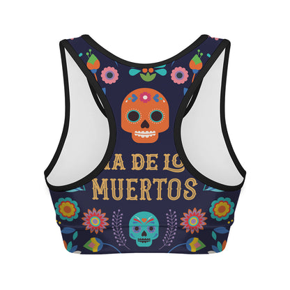 Cinco de Mayo Day Of The Dead Print Women's Sports Bra