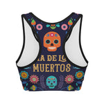 Cinco de Mayo Day Of The Dead Print Women's Sports Bra