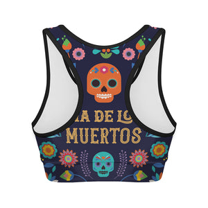 Cinco de Mayo Day Of The Dead Print Women's Sports Bra