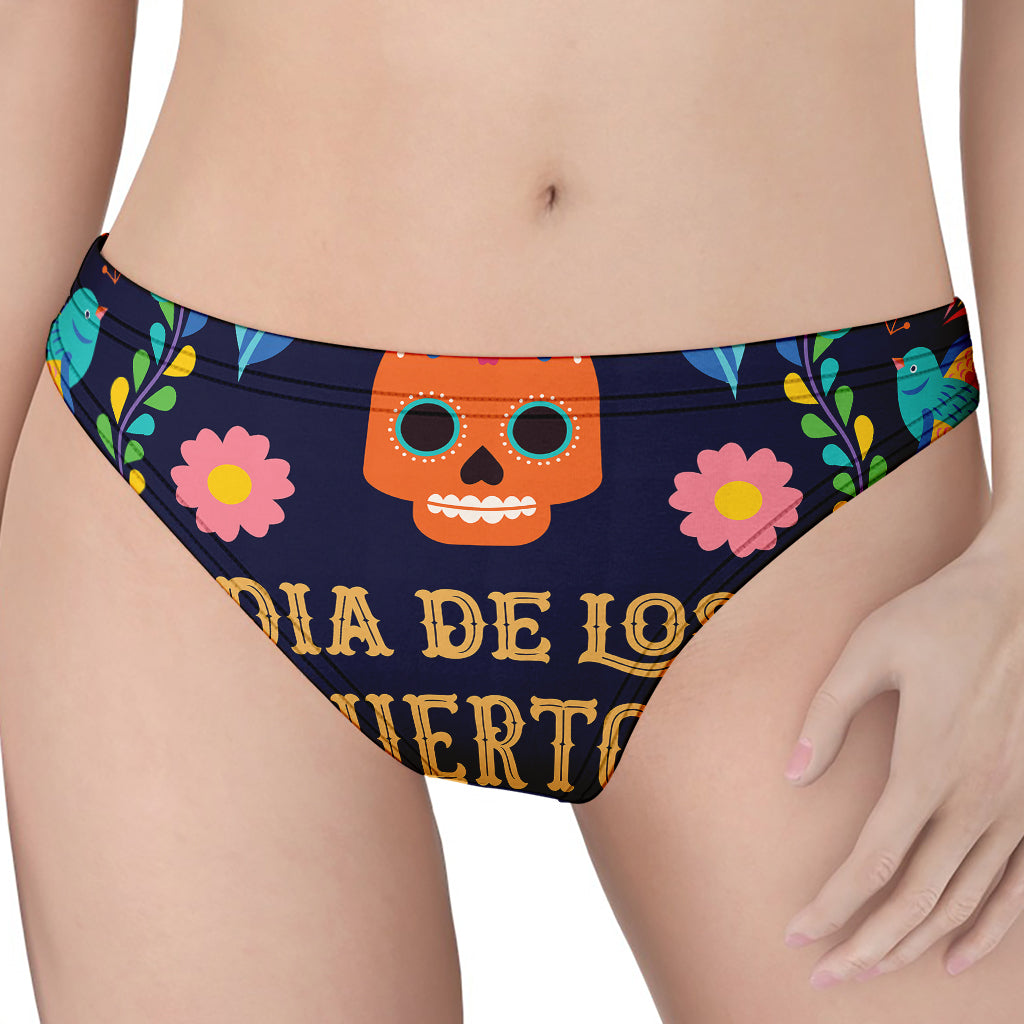 Cinco de Mayo Day Of The Dead Print Women's Thong