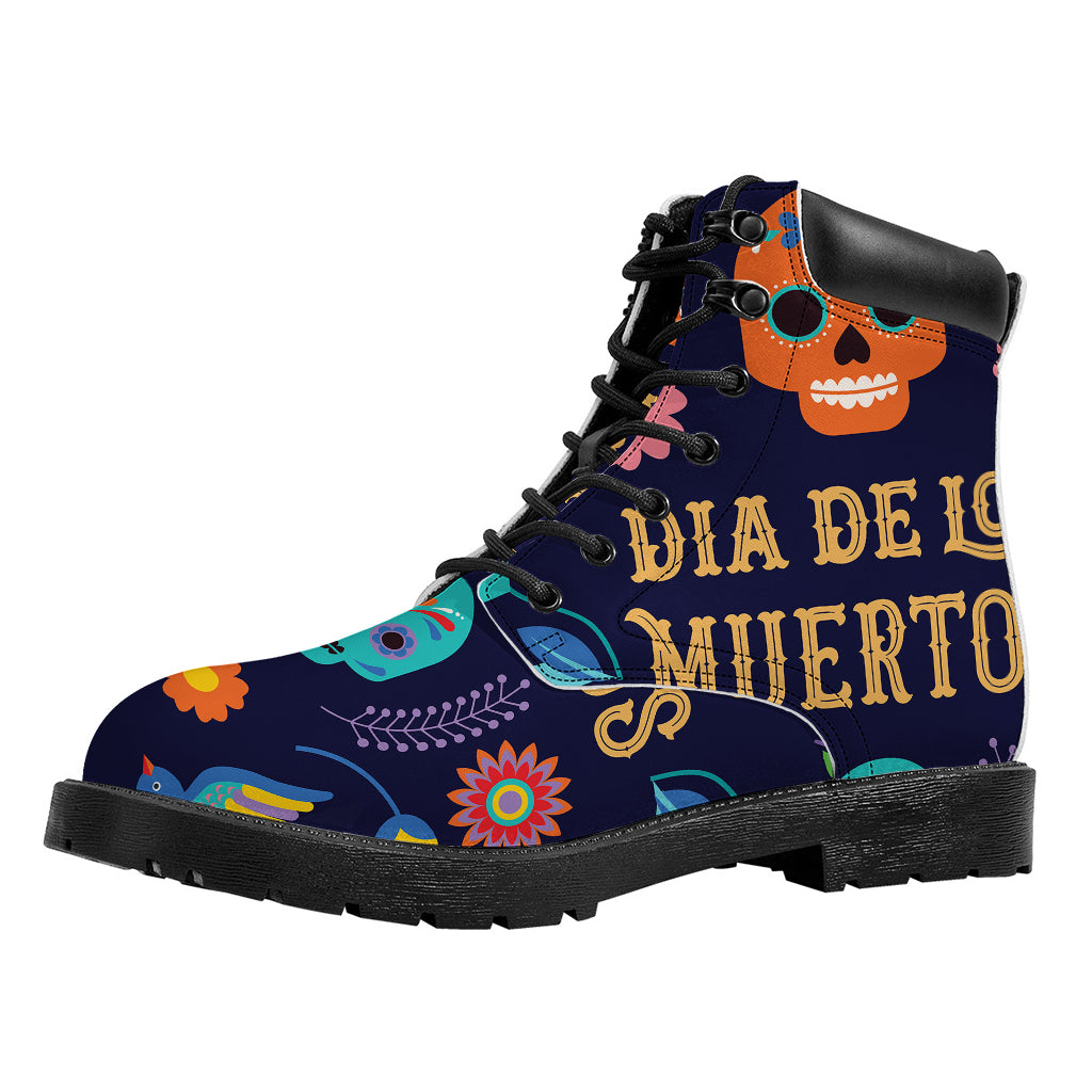 Cinco de Mayo Day Of The Dead Print Work Boots