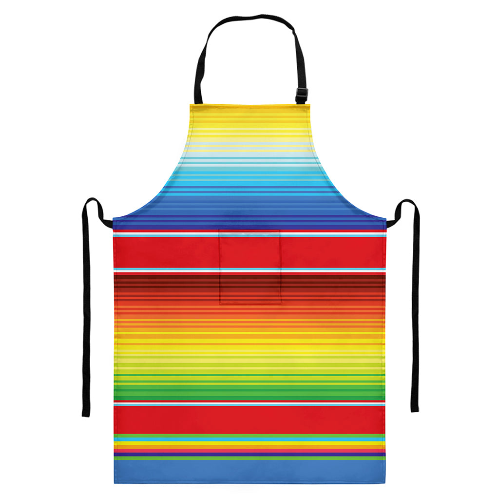 Cinco De Mayo Mexican Pattern Print Bib Apron With Pocket