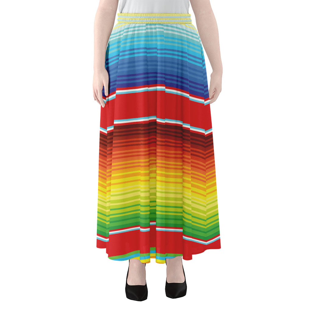 Cinco De Mayo Mexican Pattern Print Chiffon Maxi Skirt