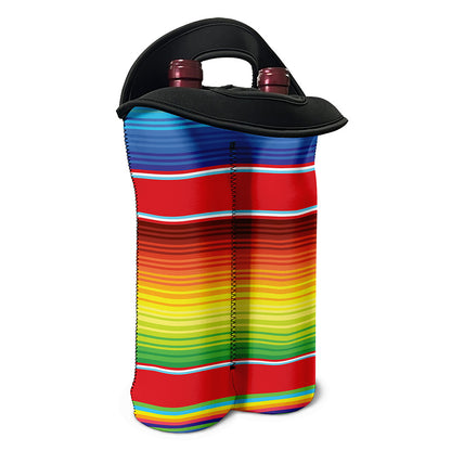 Cinco De Mayo Mexican Pattern Print Double Neoprene Wine Tote