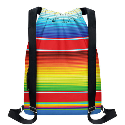 Cinco De Mayo Mexican Pattern Print Drawstring Backpack