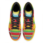 Cinco De Mayo Mexican Pattern Print High Top Leather Sneakers