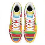 Cinco De Mayo Mexican Pattern Print High Top Leather Sneakers