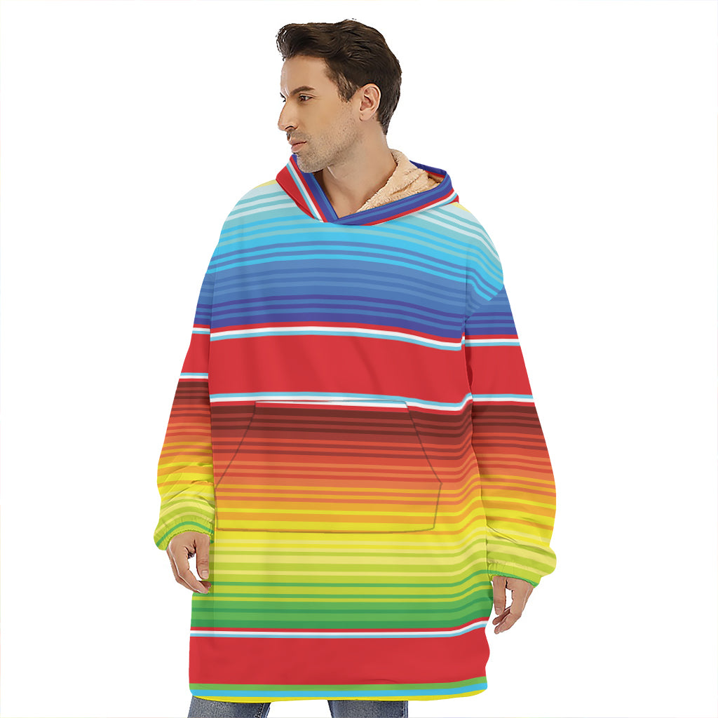 Cinco De Mayo Mexican Pattern Print Hoodie Blanket