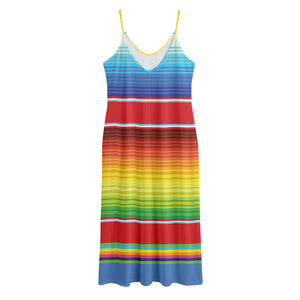 Cinco De Mayo Mexican Pattern Print Jersey Midi Cami Dress