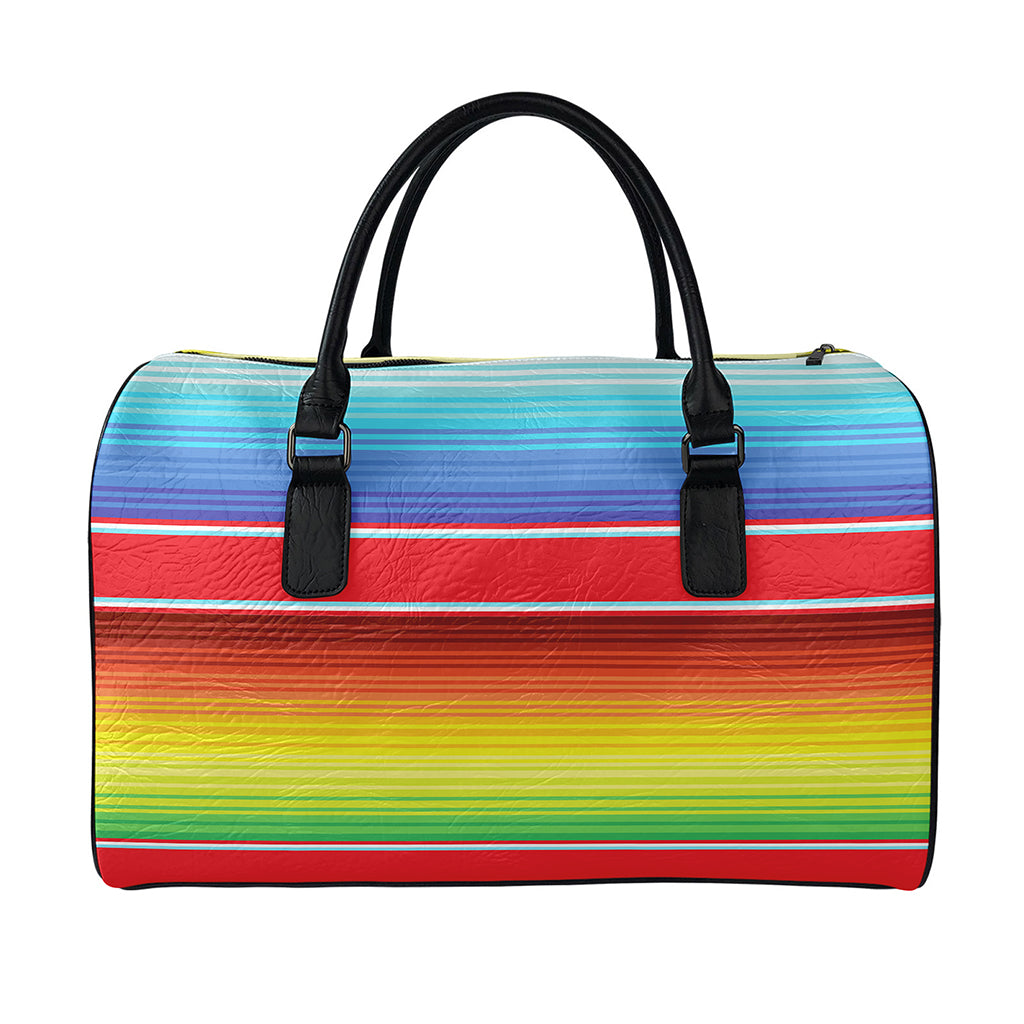 Cinco De Mayo Mexican Pattern Print Leather Duffle Bag
