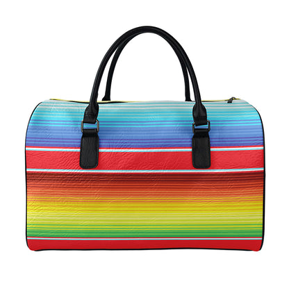 Cinco De Mayo Mexican Pattern Print Leather Duffle Bag