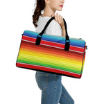 Cinco De Mayo Mexican Pattern Print Leather Duffle Bag