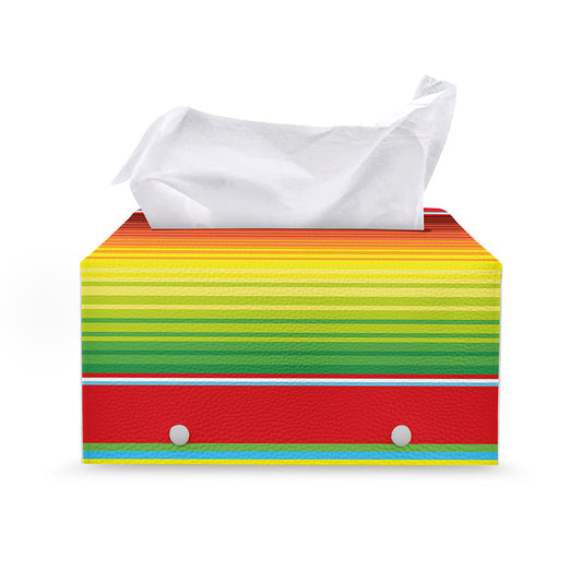Cinco De Mayo Mexican Pattern Print Leather Tissue Box Cover