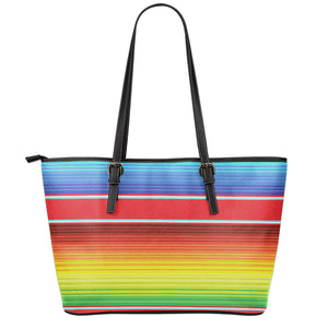 Cinco De Mayo Mexican Pattern Print Leather Tote Bag