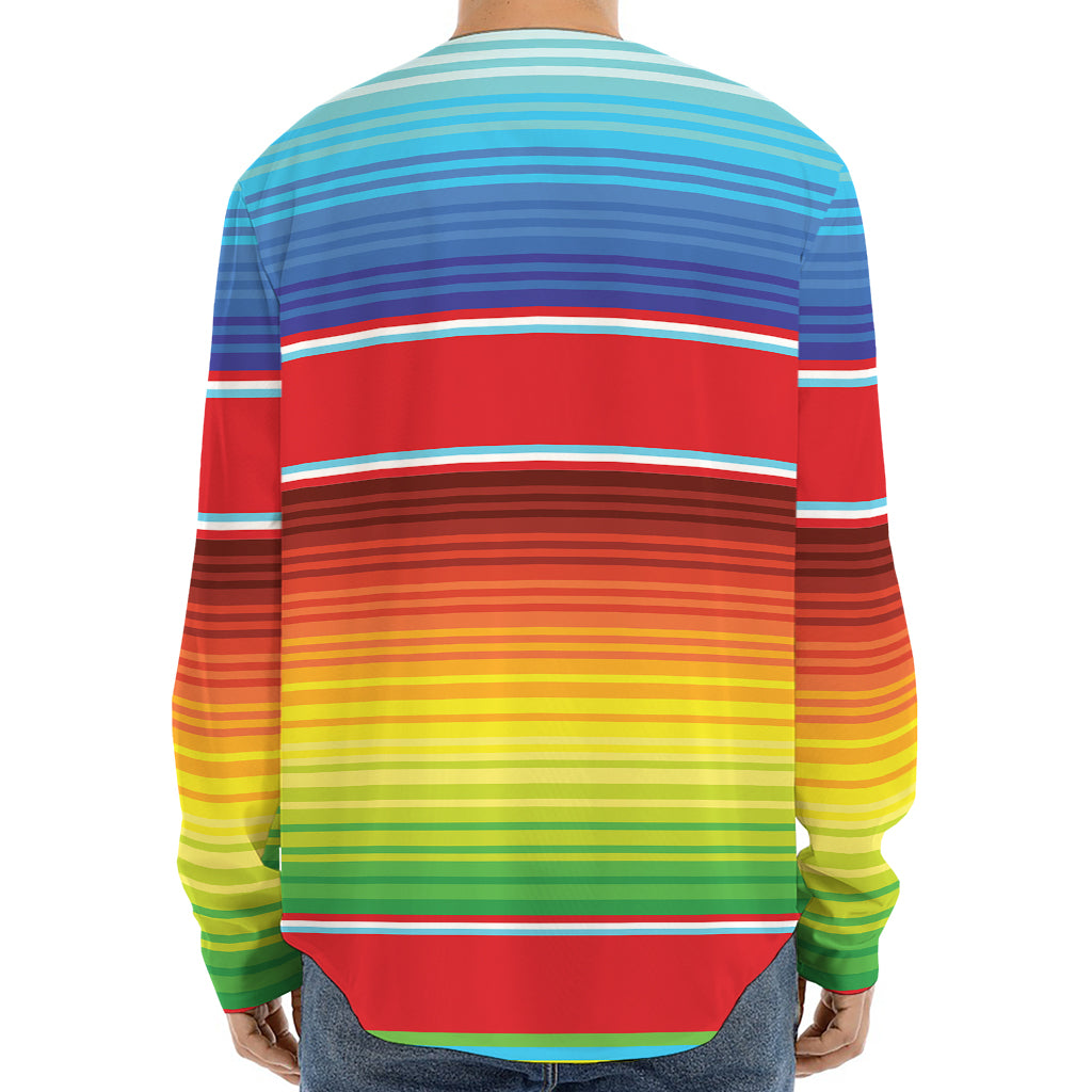 Cinco De Mayo Mexican Pattern Print Long Sleeve Baseball Jersey