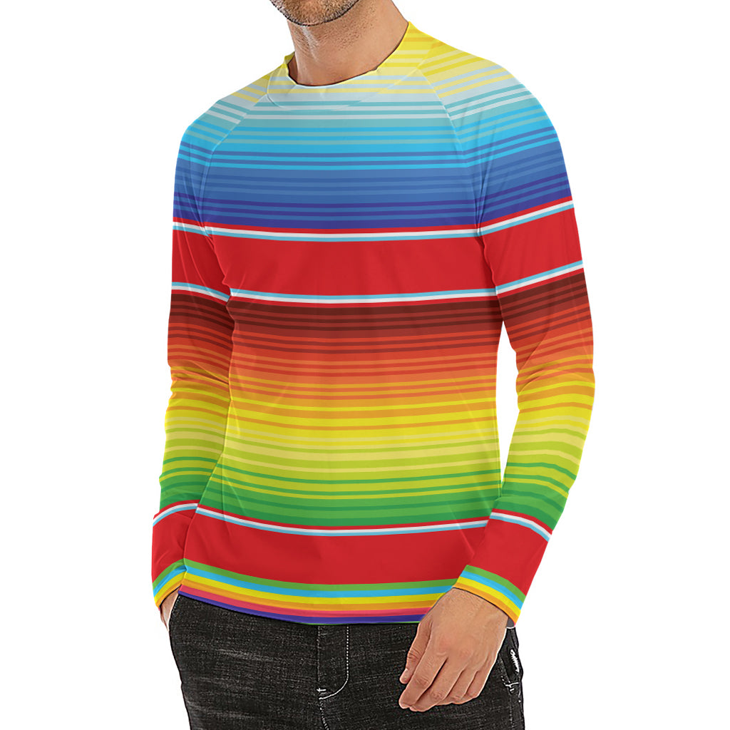 Cinco De Mayo Mexican Pattern Print Men's Long Sleeve Rash Guard