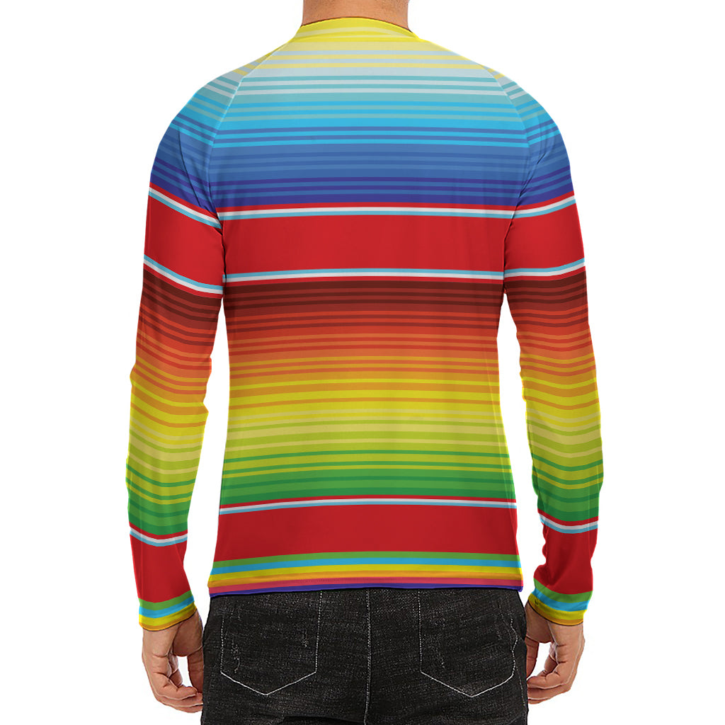 Cinco De Mayo Mexican Pattern Print Men's Long Sleeve Rash Guard