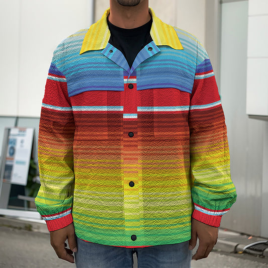 Cinco De Mayo Mexican Pattern Print Men's Shirt Jacket