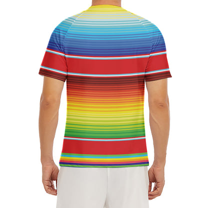 Cinco De Mayo Mexican Pattern Print Men's Short Sleeve Rash Guard